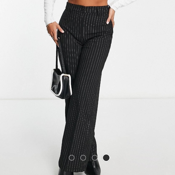Pinstripe Slouchy Dad Tailored Pants - Picture 4 of 7